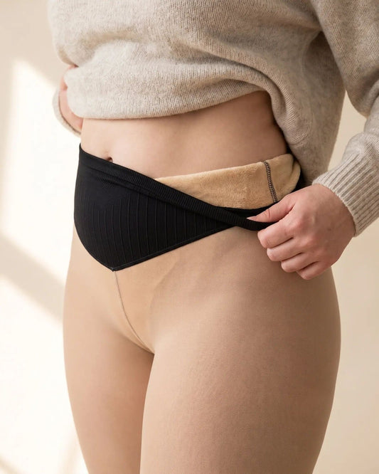 Band folded down to show the brushed fleece lining