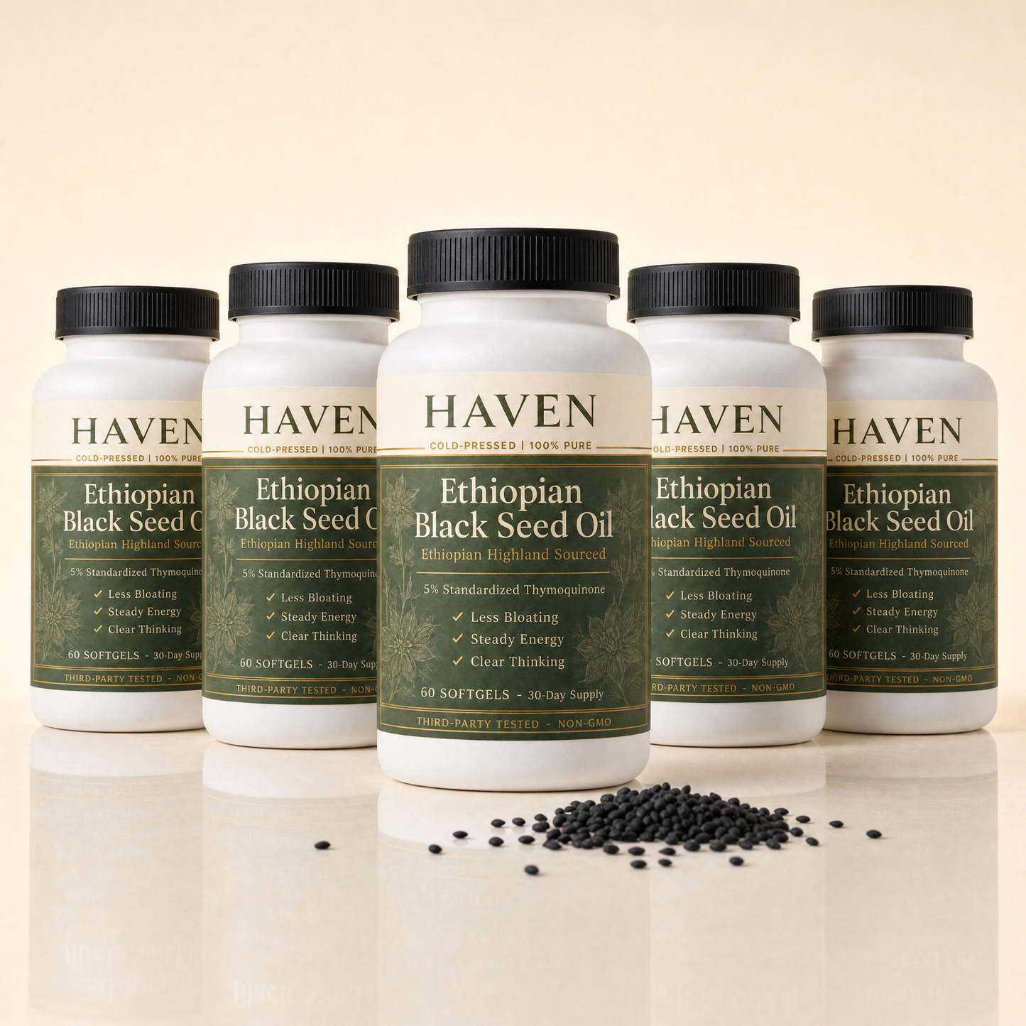 Haven Black Seed Oil 5-bottle value bundle