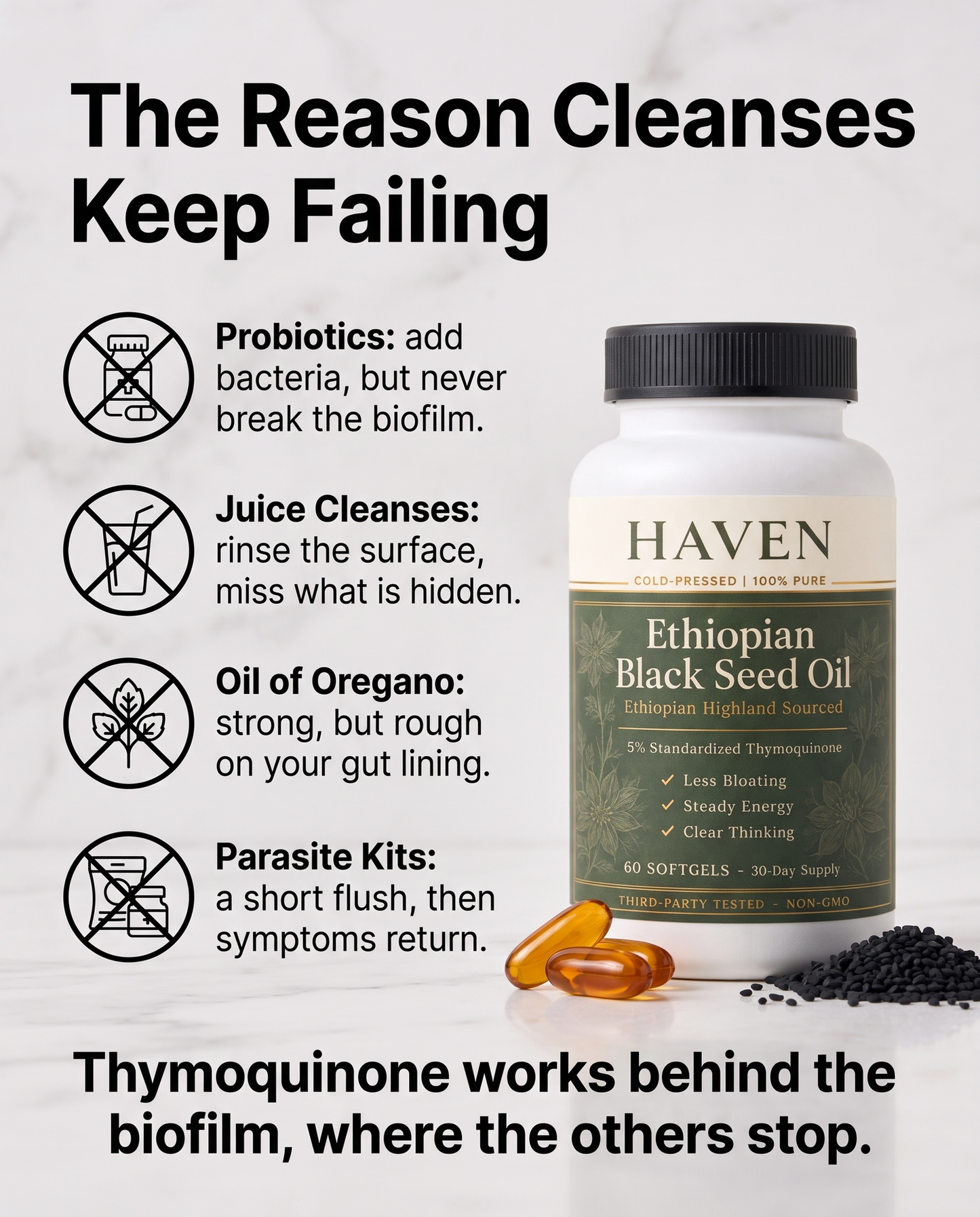 Why probiotics, juice cleanses, oil of oregano and parasite kits have not worked