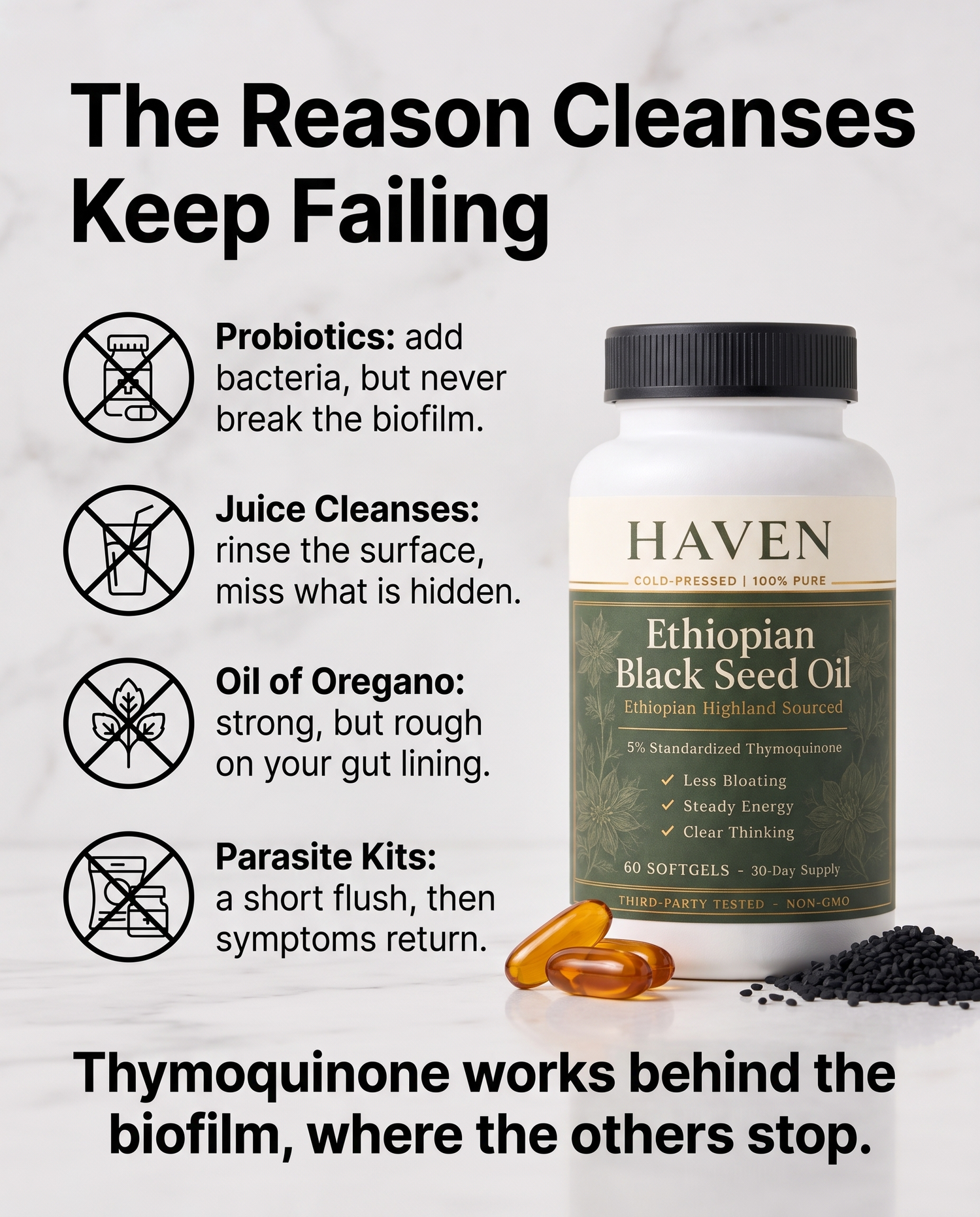 Why probiotics, juice cleanses, oil of oregano and parasite kits have not worked