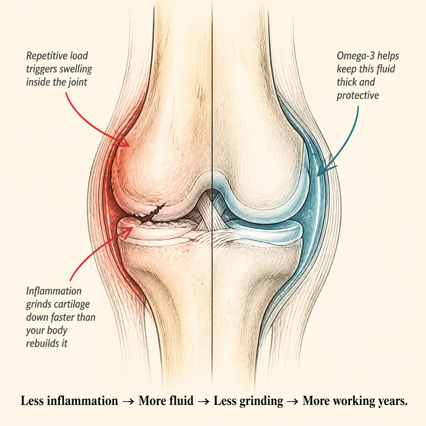How it works: omega-3 + D3 mechanism for joint comfort