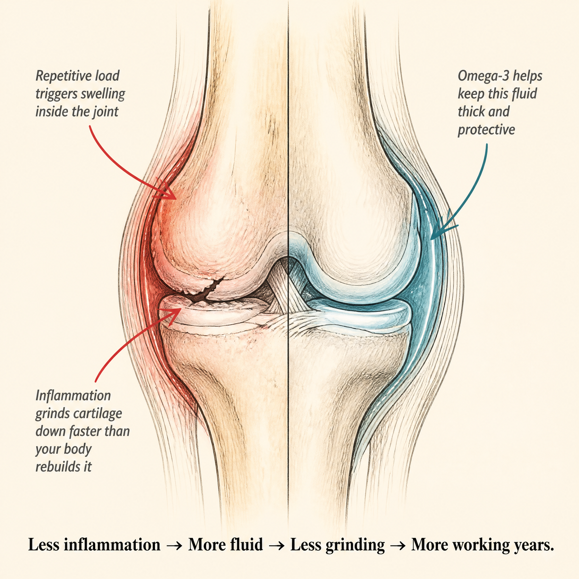How it works: omega-3 + D3 mechanism for joint comfort