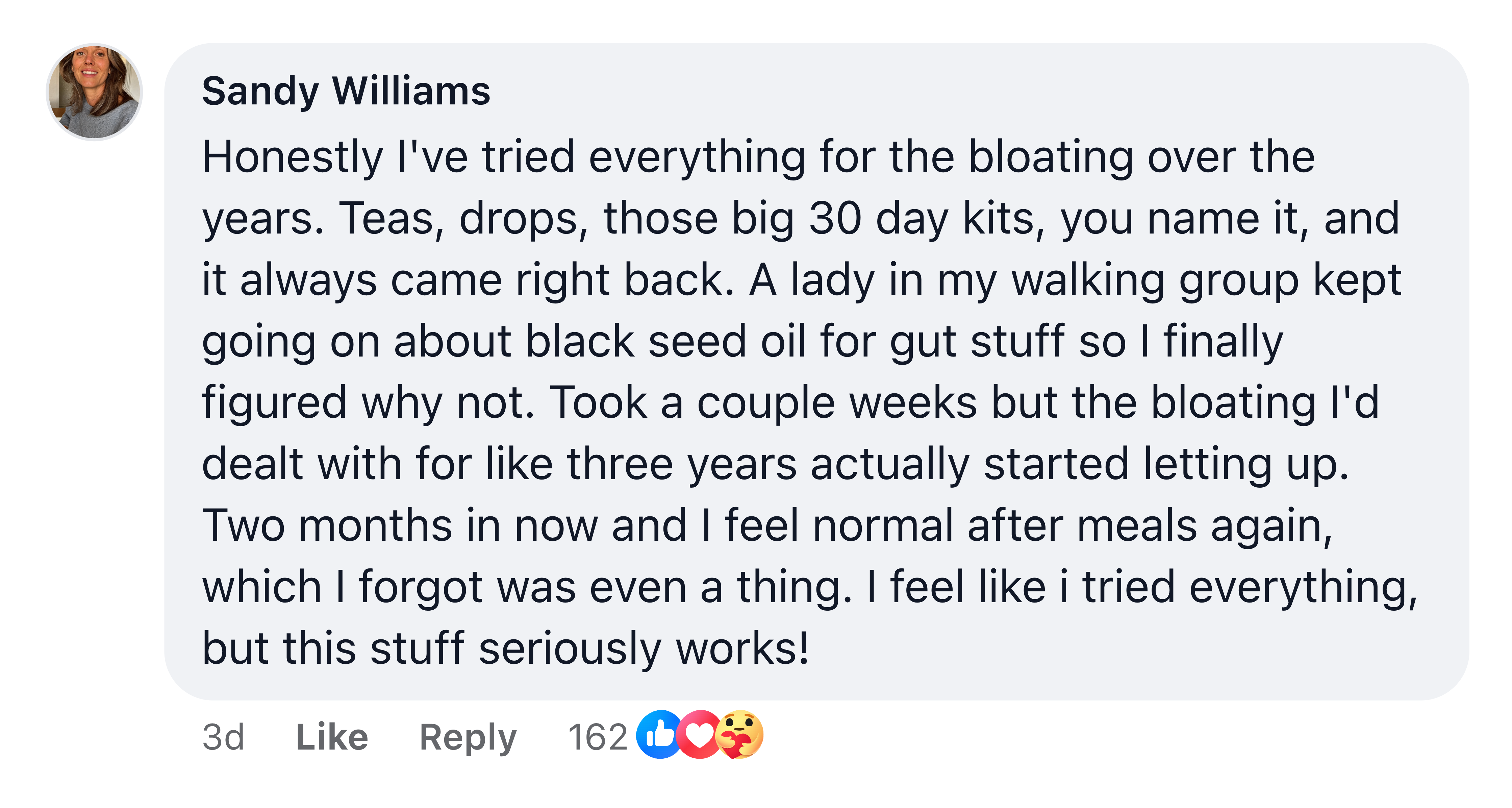 Verified customer review