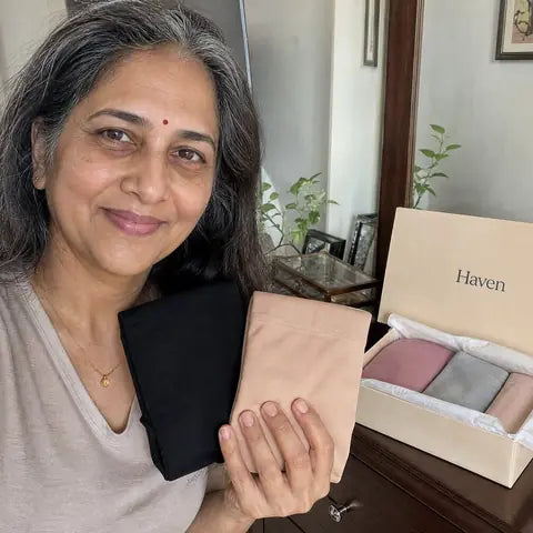Janet L. with her Haven pack