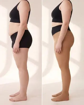 Before and after, side